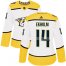 Adidas Nashville Predators #14 Mattias Ekholm White Road Authentic Womens Stitched NHL Jersey