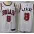 Nike Chicago Bulls #8 Zach LaVine White NBA Swingman Jersey