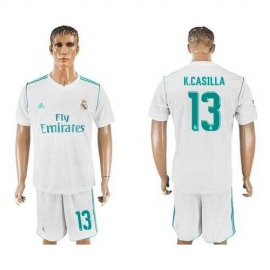 Real Madrid #13 K.Casilla White Home Soccer Club Jersey