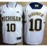 Michigan Wolverines 10 Tim Hardaway Big 10 Patch White College NCAA Basketball Jerseys