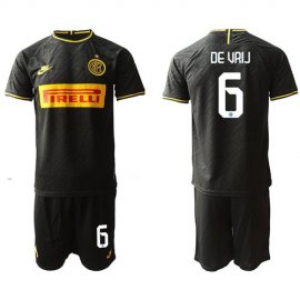 Inter Milan #6 De Vrij Third Soccer Club Jersey