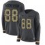 Nike Detroit Lions #88 T.J. Hockenson Anthracite Salute to Service Womens Stitched NFL Limited Therma Long Sleeve Jersey