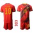 Belgium #10 E.Hazard Red Home Kid Soccer Country Jersey