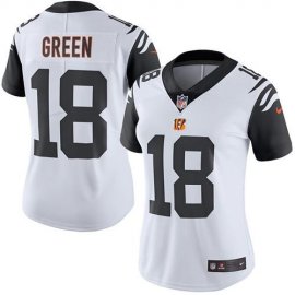 Nike Cincinnati Bengals #18 A.J. Green White Womens Stitched NFL Limited Rush Jersey