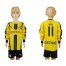 Dortmund #11 Reus Home Long Sleeves Kid Soccer Club Jersey