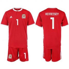 Wales #1 Hennessey Red Home Soccer Club Jersey