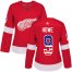 Adidas Detroit Red Wings #9 Gordie Howe Red Home Authentic USA Flag Womens Stitched NHL Jersey