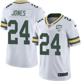 Nike Green Bay Packers #24 Josh Jones White Mens 100th Season Stitched NFL Vapor Untouchable Limited Jersey