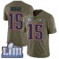 Nike New England Patriots #15 Chris Hogan Olive Super Bowl LIII Bound Mens Stitched NFL Limited 2017 Salute To Service Jersey