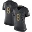 Nike Baltimore Ravens #8 Lamar Jackson Black Womens Stitched NFL Limited 2016 Salute to Service Jersey