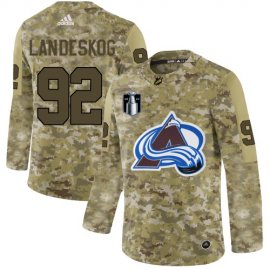 Adidas Colorado Avalanche #92 Gabriel Landeskog Camo 2022 Stanley Cup Final Patch Authentic Stitched NHL Jersey Mens