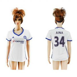 Womens Chelsea #34 Aina Sec Away Soccer Club Jersey