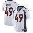 Nike Denver Broncos #49 Dennis Smith White Mens Stitched NFL Vapor Untouchable Limited Jersey