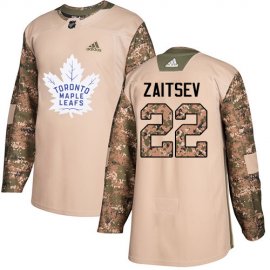 Adidas Toronto Maple Leafs #22 Nikita Zaitsev Camo Authentic 2017 Veterans Day Stitched NHL Jersey