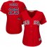 Boston Red Sox #25 Steve Pearce Red Alternate 2018 World Series Champions Womens Stitched MLB Jersey
