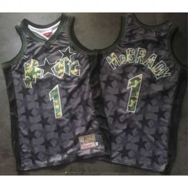 Mitchell And Ness Camo Swingman Magic #1 Tracy Mcgrady Black Stitched NBA Jersey