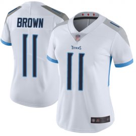 Nike Tennessee Titans #11 A.J. Brown White Womens Stitched NFL Vapor Untouchable Limited Jersey