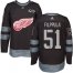 Adidas Detroit Red Wings #51 Valtteri Filppula Black 1917-2017 100th Anniversary Stitched NHL Jersey