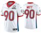 Mens Pittsburgh Steelers #90 TJ Watt White 2022 Pro Bowl Vapor Untouchable Stitched Limited Jersey