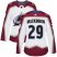 Adidas Colorado Avalanche #29 Nathan MacKinnon White Road Authentic Womens Stitched NHL Jersey