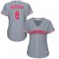 Cincinnati Reds #8 Joe Morgan Grey Road Womens Stitched MLB Jersey