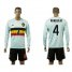 Belgium #4 Nainggolan Away Long Sleeves Soccer Country Jersey