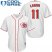 Cincinnati Reds #11 Barry Larkin White Cool Base Stitched Youth MLB Jersey