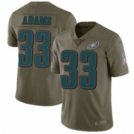 Nike Philadelphia Eagles #33 Josh Adams Olive Mens Stitched NFL Limited 2017 Salute To Service Jersey