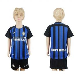 Inter Milan Blank Home Kid Soccer Club Jersey