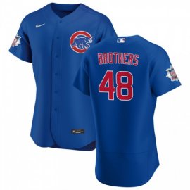 Chicago Cubs #48 Rex Brothers Mens Nike Royal Alternate 2020 Authentic Player Jersey