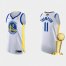 Golden State Golden State Warriors #11 Klay Thompson Mens Nike White 2021-22 NBA Finals Champions Authentic Jersey Mens