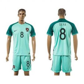 Portugal #8 Silva Away Soccer Country Jersey