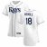 Tampa Bay Rays #18 Joey Wendle Mens Nike White Home 2020 Authentic Player MLB Jersey