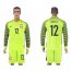 Poland #12 Boruc Green Long Sleeves Goalkeeper Soccer Country Jersey