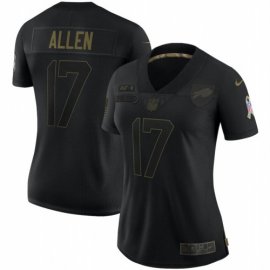 Buffalo Buffalo Bills #17 Josh Allen Nike Womens 2020 Salute To Service Limited Jersey Black