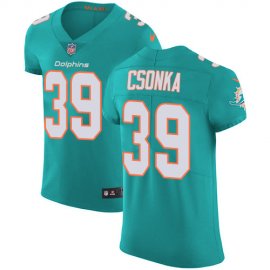 Nike Miami Dolphins #39 Larry Csonka Aqua Green Team Color Mens Stitched NFL Vapor Untouchable Elite Jersey