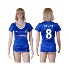 Womens Chelsea #8 Oscar Home Soccer Club Jersey