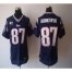 Nike New England Patriots #87 Rob Gronkowski Navy Blue Team Color With C Patch Mens Stitched NFL Elite Jersey