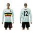 Belgium #12 Gillet Away Long Sleeves Soccer Country Jersey