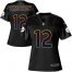 Nike Pittsburgh Steelers #12 Terry Bradshaw Black Womens NFL Fashion Game Jersey