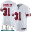Nike San Francisco 49ers #31 Raheem Mostert White Super Bowl LIV 2020 Youth Stitched NFL Limited Rush Jersey