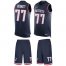 Nike New England Patriots #77 Michael Bennett Navy Blue Team Color Mens Stitched NFL Limited Tank Top Suit Jersey