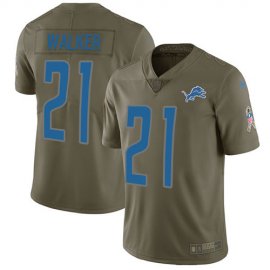 Nike Detroit Lions #21 Tracy Walker Olive Mens Stitched NFL Limited 2017 Salute to Service Jersey