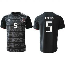 Mexico #5 A.Reyes Black Soccer Country Jersey