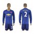 Manchester United #2 Rafael Away Long Sleeves Soccer Club Jersey