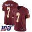 Nike Washington Football Team #7 Dwayne Haskins Jr Burgundy Red Team Color Mens Stitched NFL 100th Season Vapor Limited Jersey