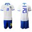 Brazil #21 Firmino White Soccer Country Jersey
