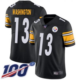 Nike Pittsburgh Steelers #13 James Washington Black Team Color Mens Stitched NFL 100th Season Vapor Limited Jersey