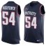 Nike New England Patriots #54 Donta Hightower Navy Blue Team Color Mens Stitched NFL Limited Tank Top Jersey