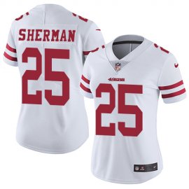 Nike San Francisco 49ers #25 Richard Sherman White Womens Stitched NFL Vapor Untouchable Limited Jersey
